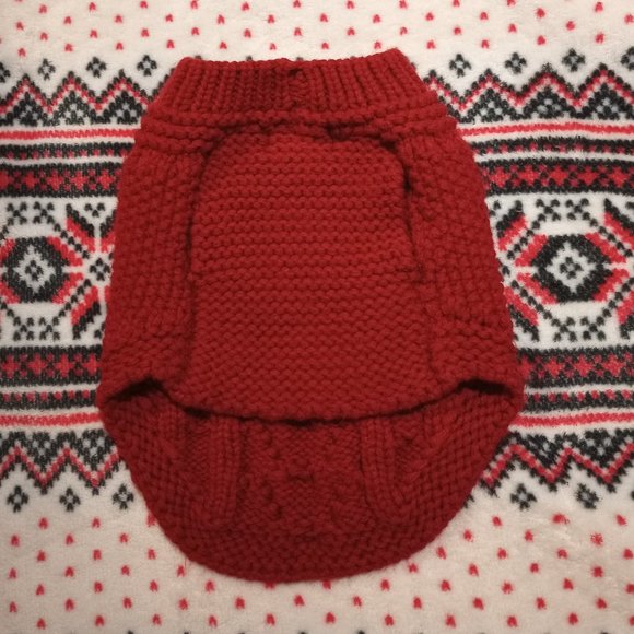 Max Studio Pet Cable-Knit Dog Sweater, Size S, Pre-Owned - Picture 2 of 3